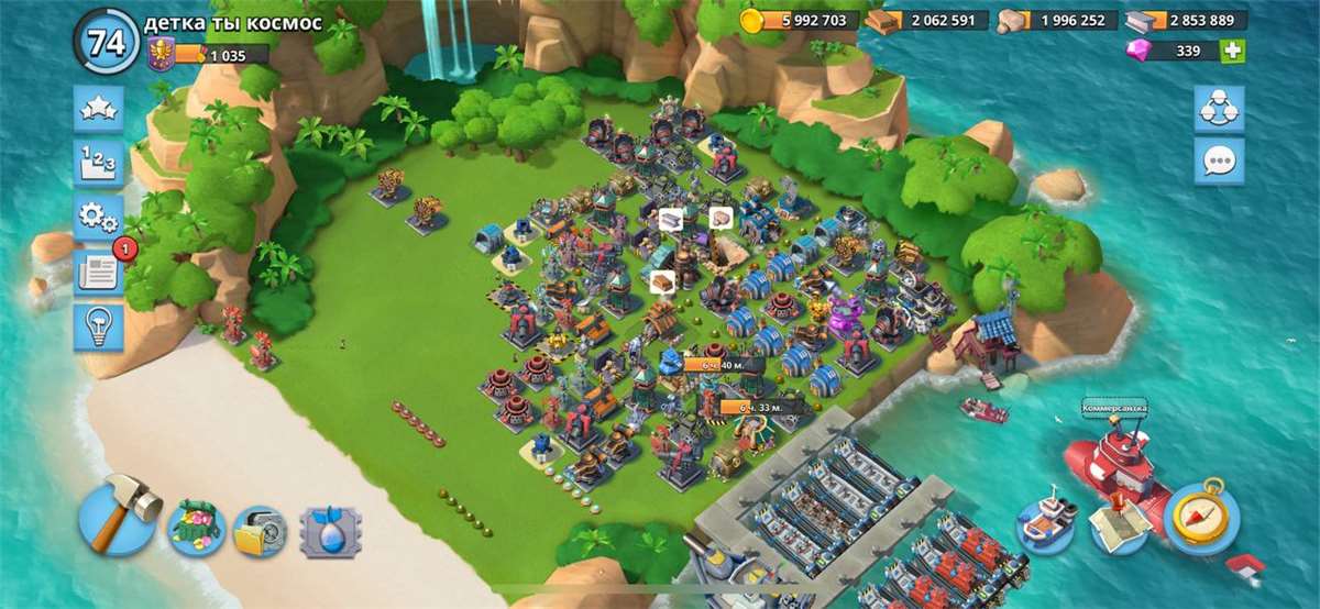 продажа аккаунта к игре Boom Beach