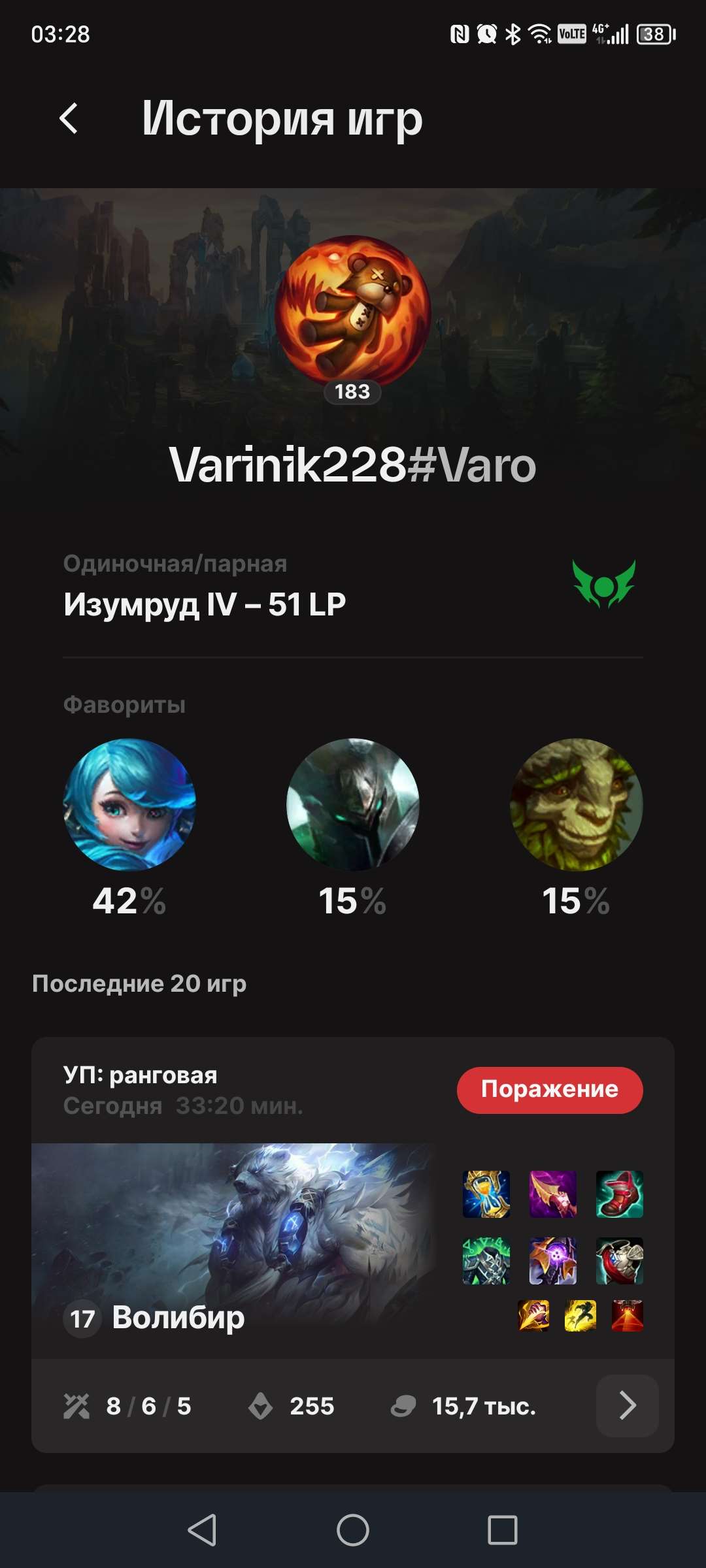 продажа аккаунта к игре League of Legends