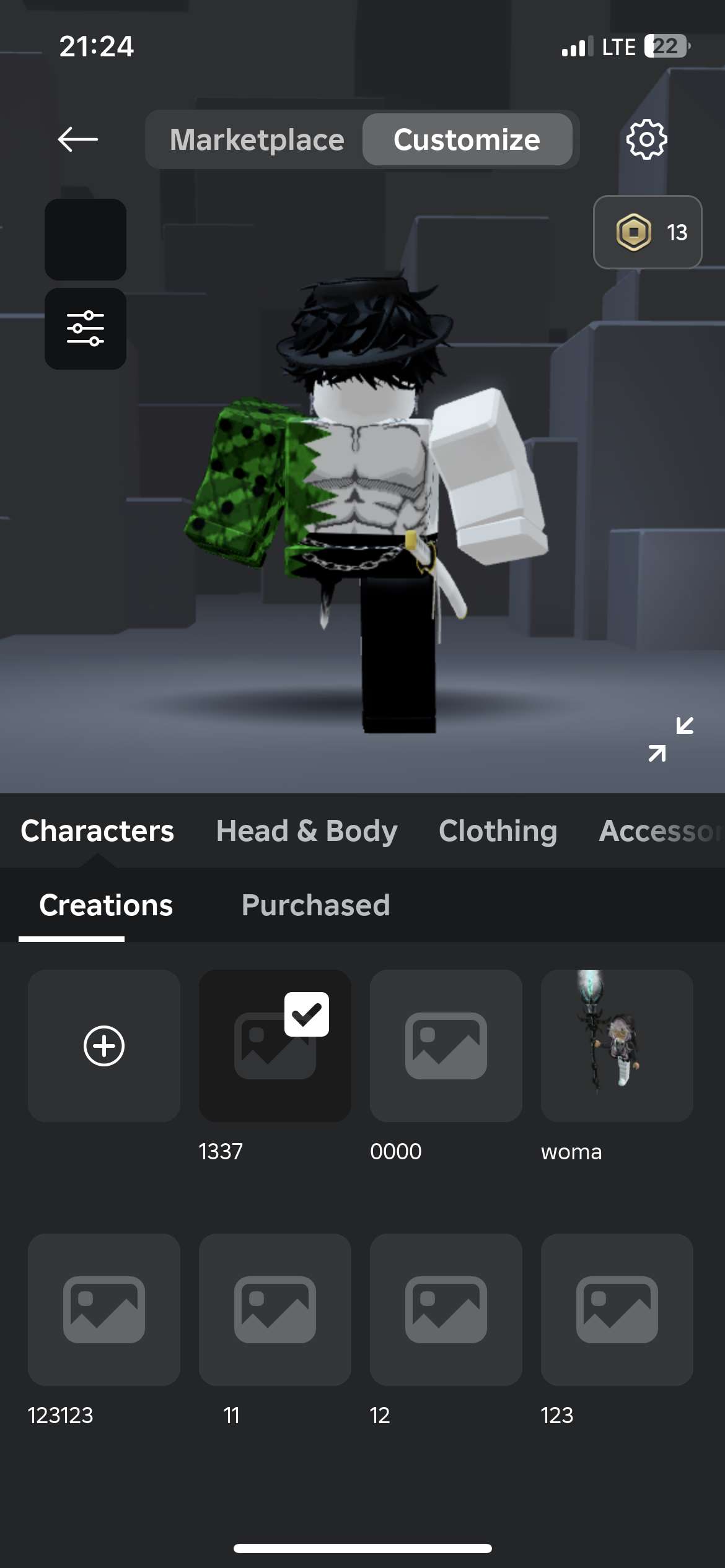 продажа аккаунта к игре Roblox