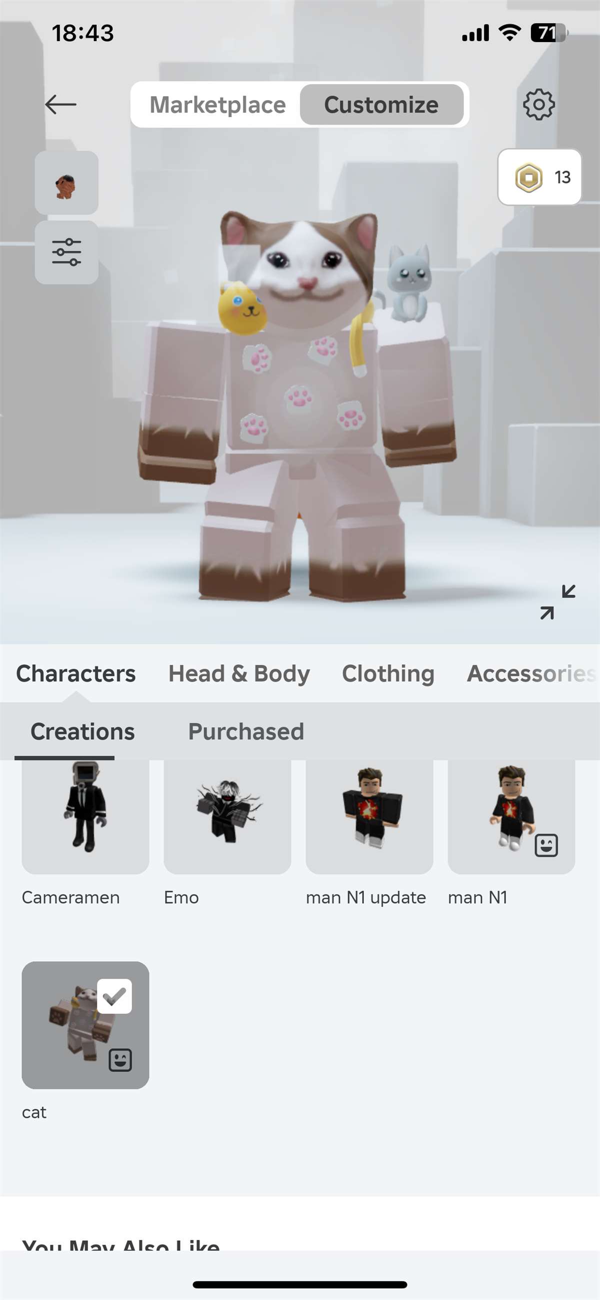 продажа аккаунта к игре Roblox