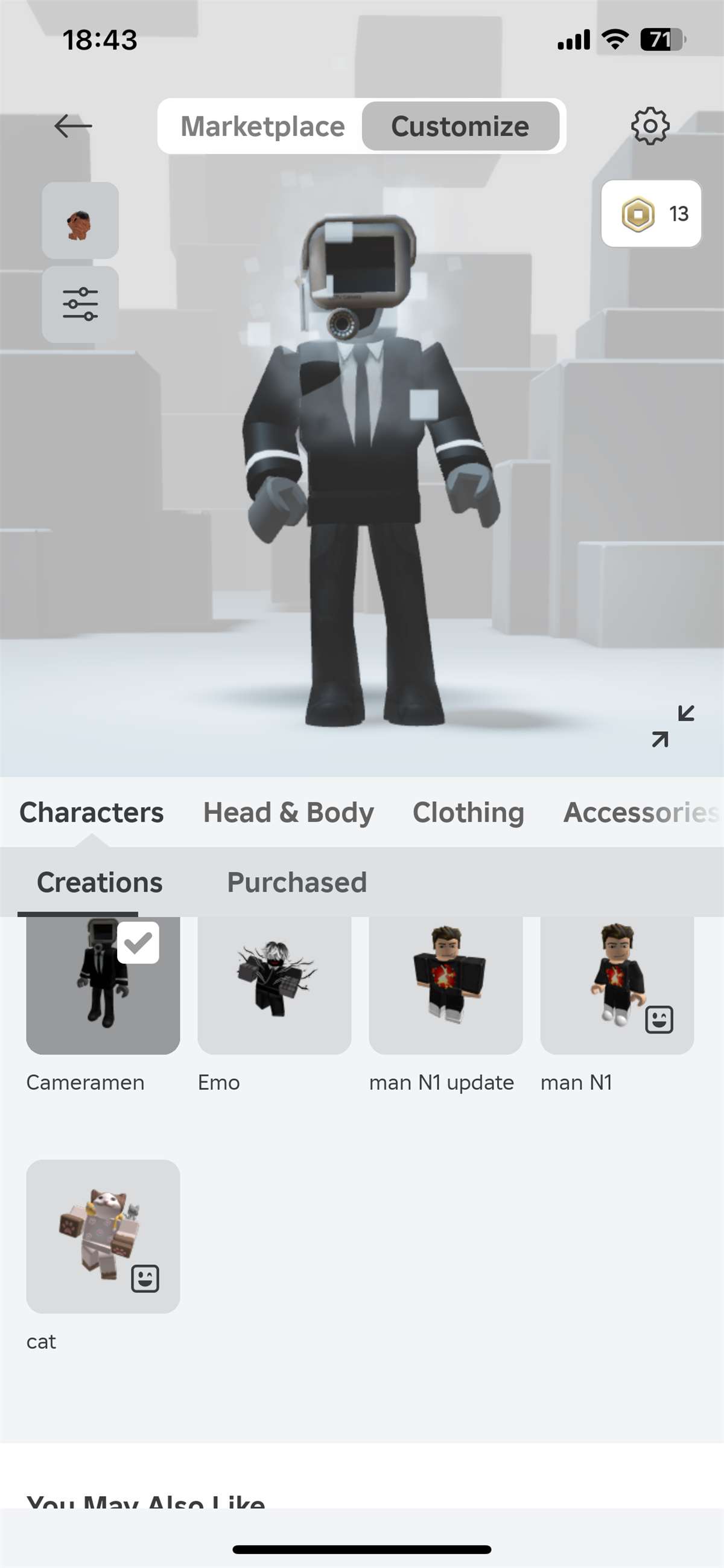 продажа аккаунта к игре Roblox