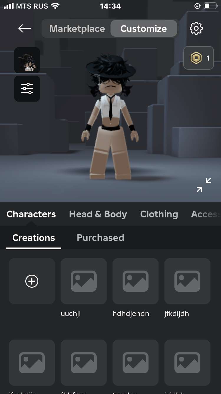 продажа аккаунта к игре Roblox