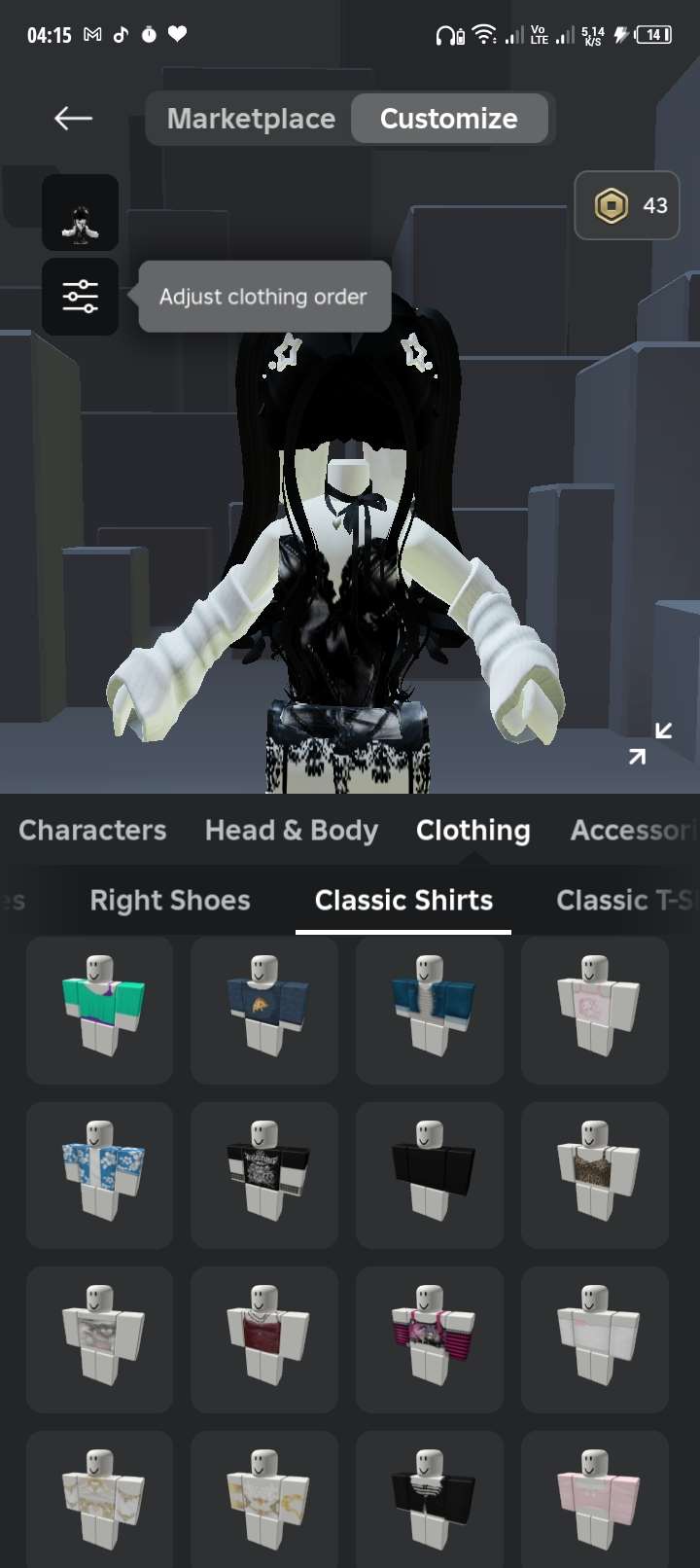 продажа аккаунта к игре Roblox