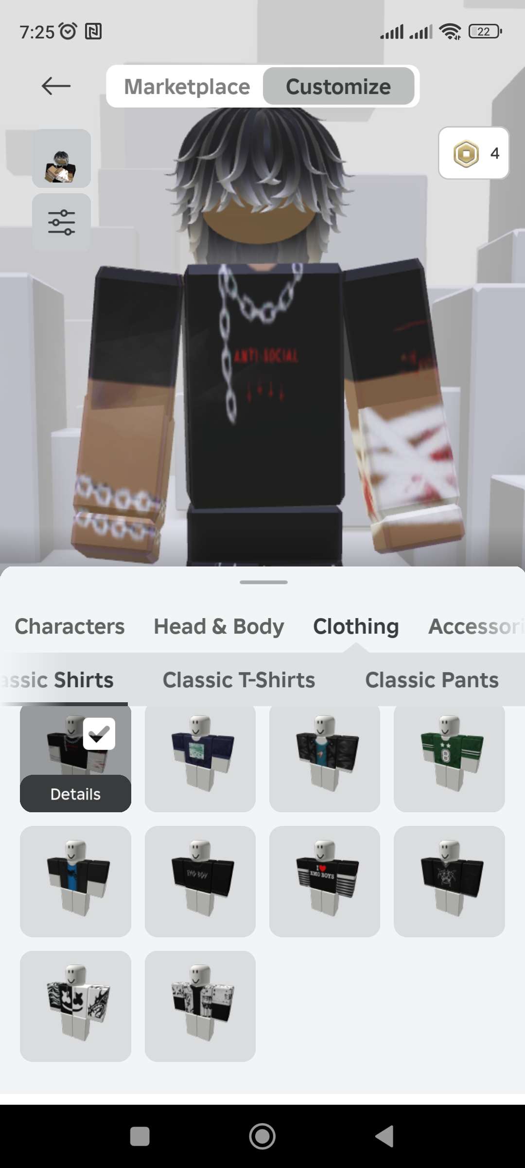 продажа аккаунта к игре Roblox