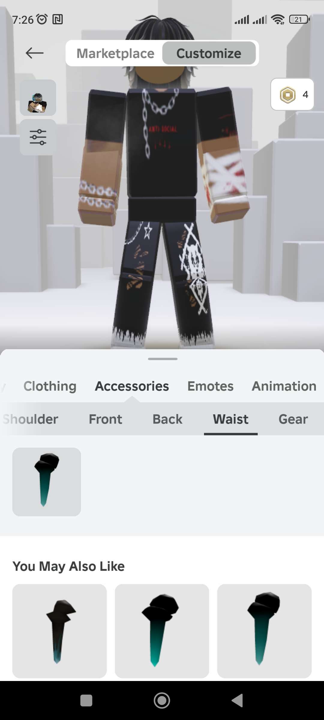 продажа аккаунта к игре Roblox