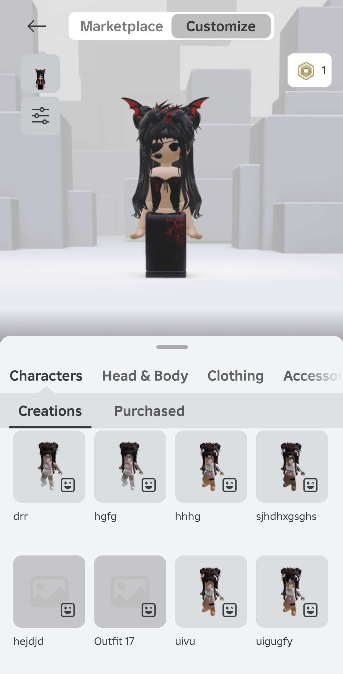 продажа аккаунта к игре Roblox