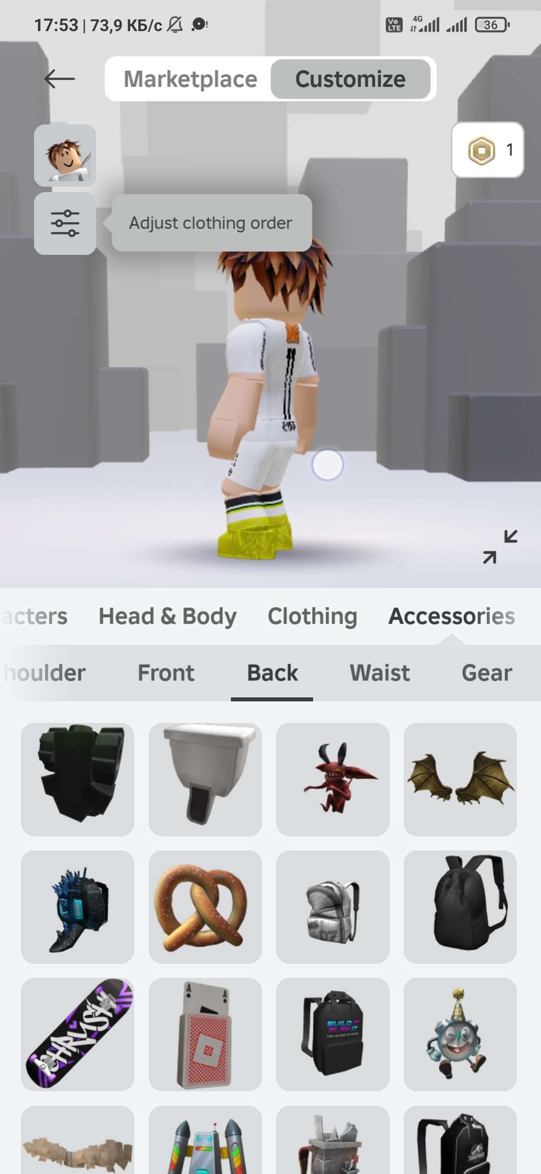 продажа аккаунта к игре Roblox