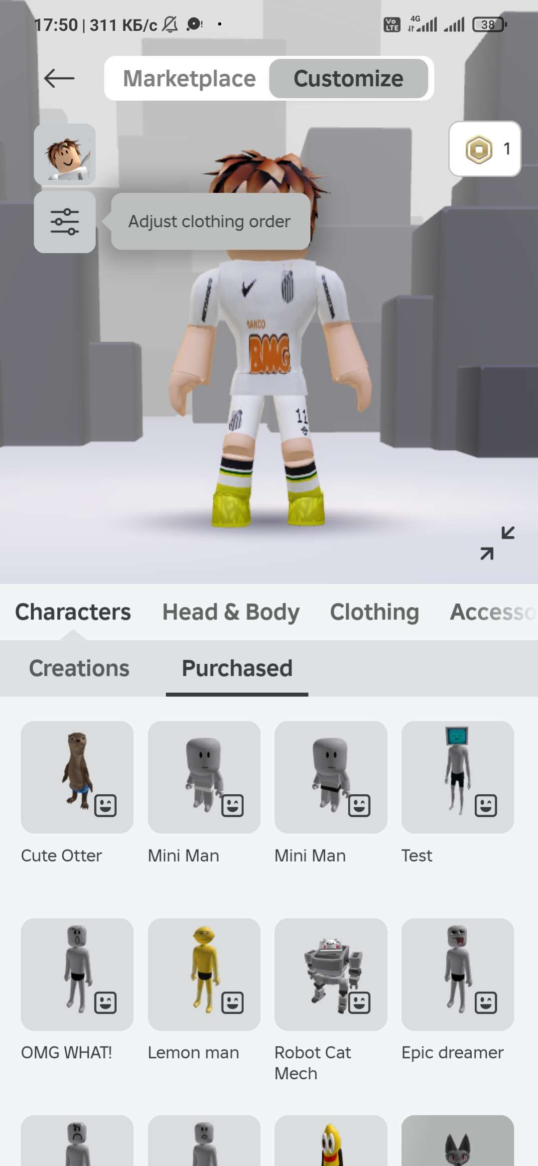 продажа аккаунта к игре Roblox