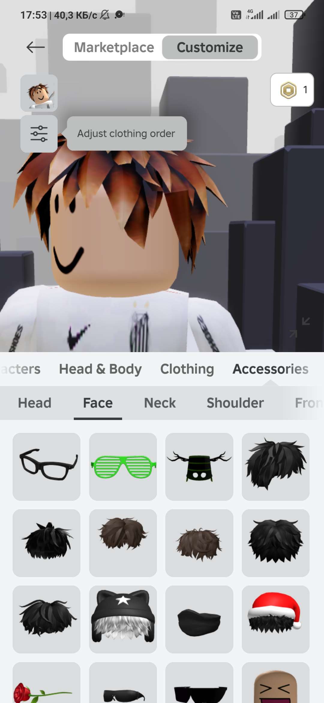 продажа аккаунта к игре Roblox