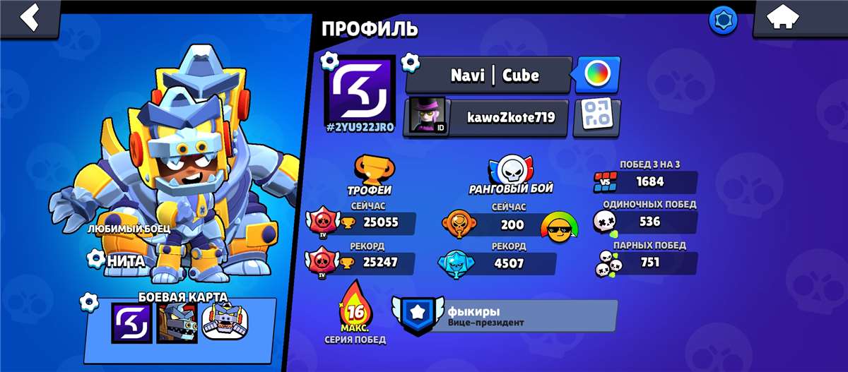 продажа аккаунта к игре Brawl Stars