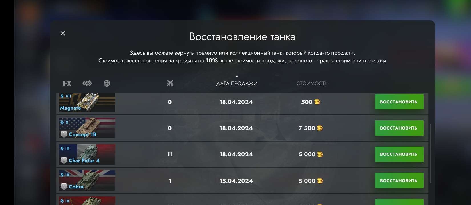 продажа аккаунта к игре Tanks Blitz