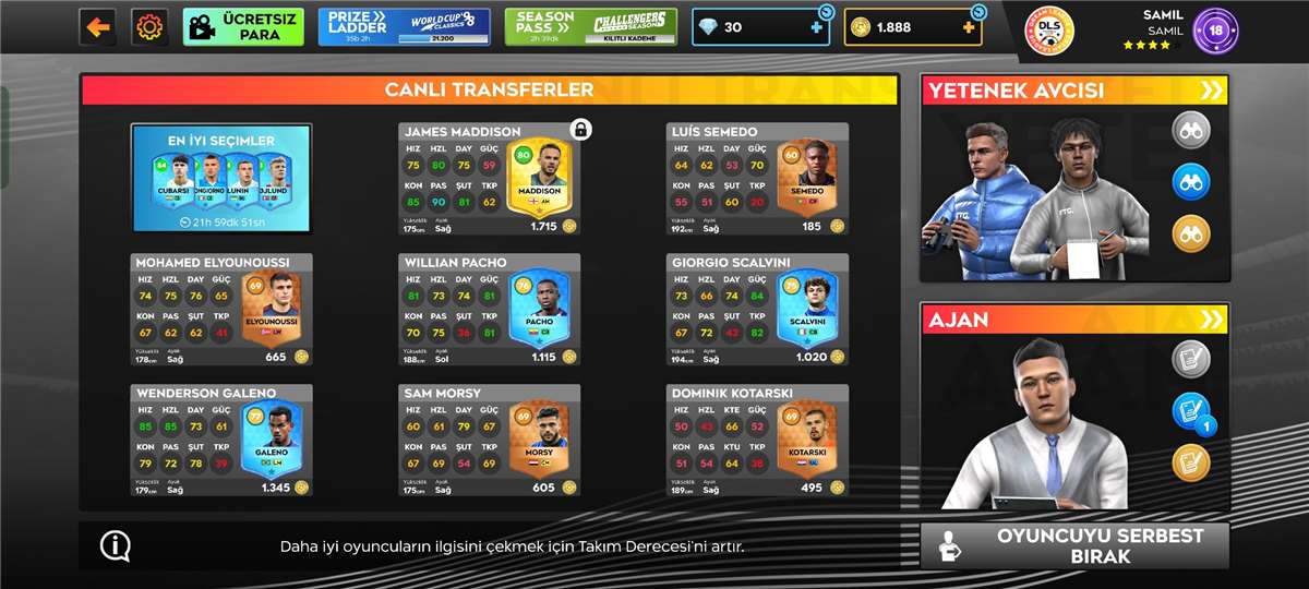 продажа аккаунта к игре Dream league soccer 2024