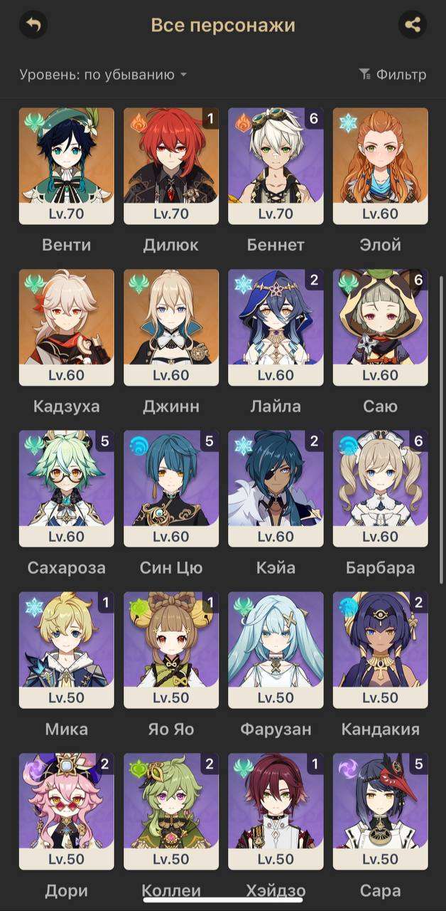 Скриншоты к игре Genshin Impact продажа аккаунта к игре Genshin Impact