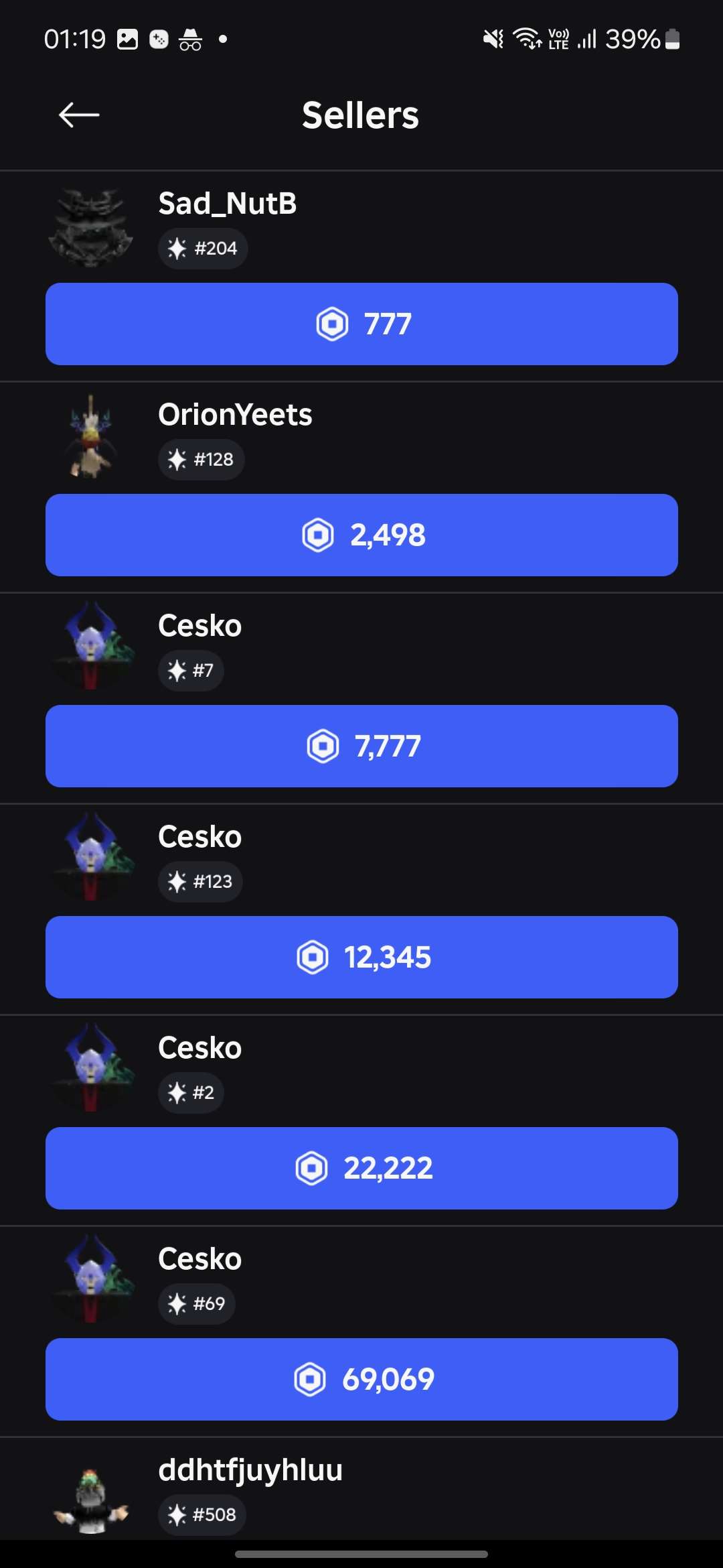 Скриншоты к игре Roblox продажа аккаунта к игре Roblox