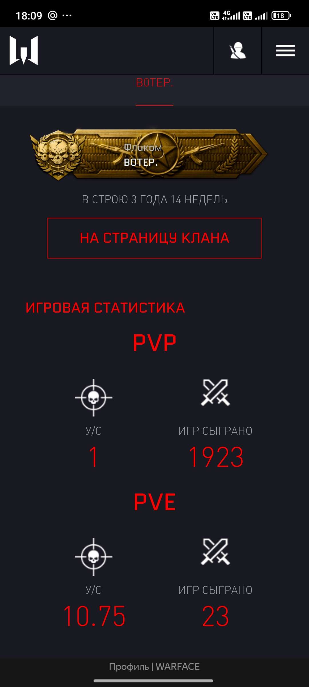 продажа аккаунта к игре Warface