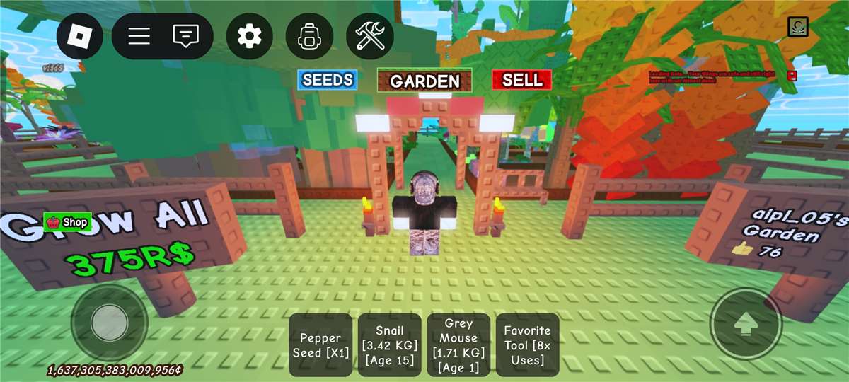 продажа аккаунта к игре Grow a Garden