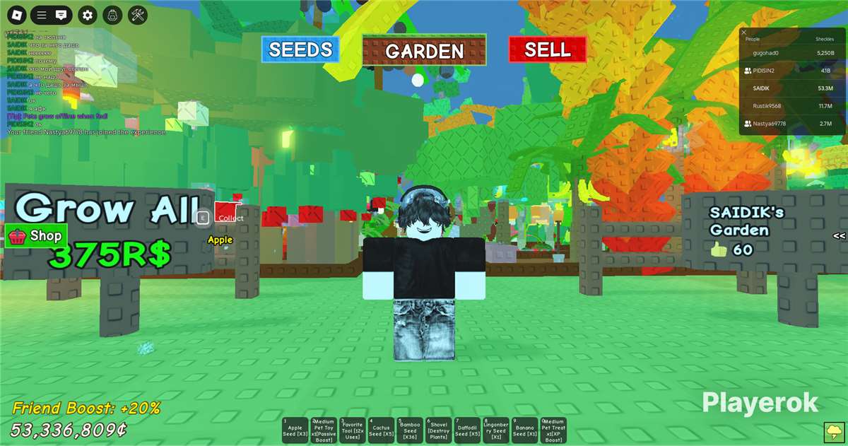 продажа аккаунта к игре Grow a Garden