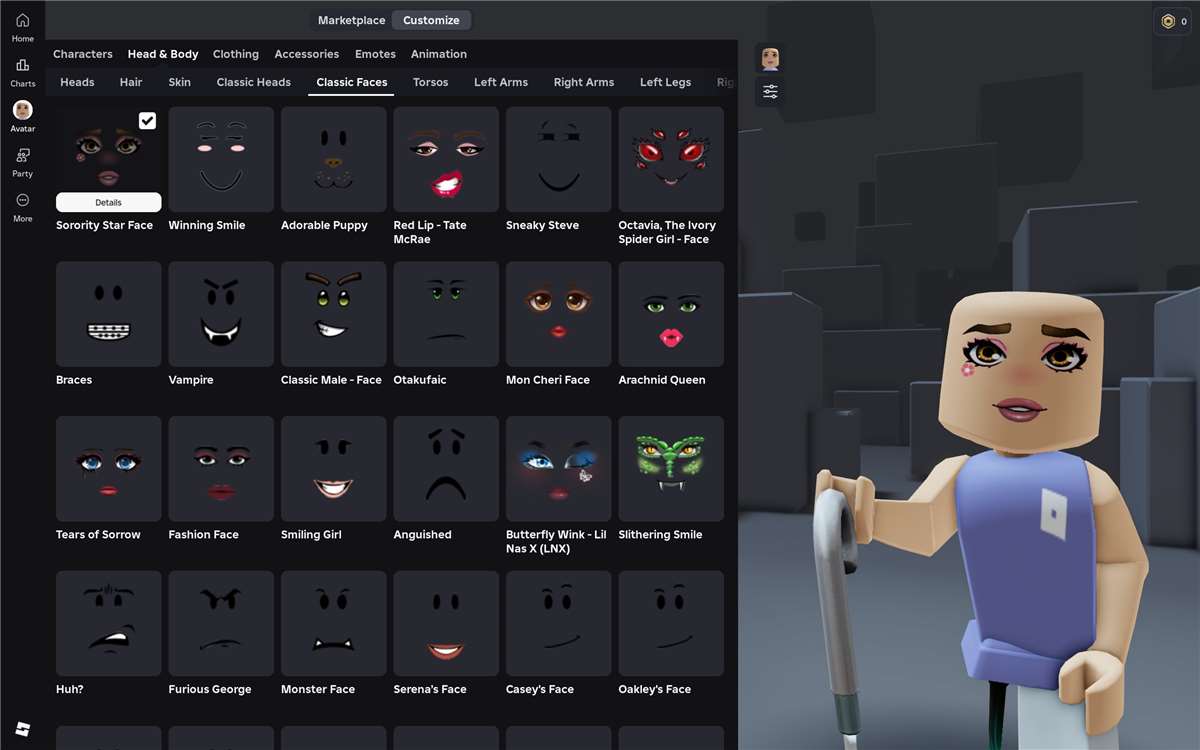 продажа аккаунта к игре Roblox