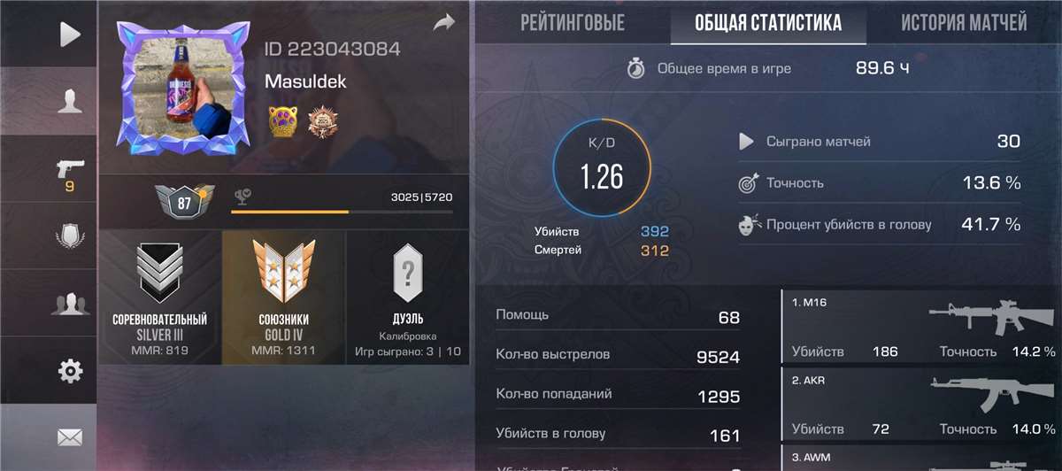продажа аккаунта к игре Standoff 2