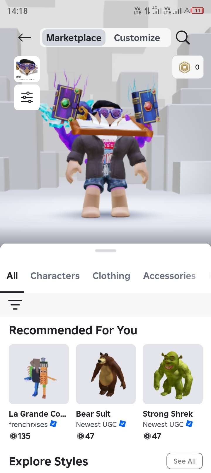 продажа аккаунта к игре Roblox