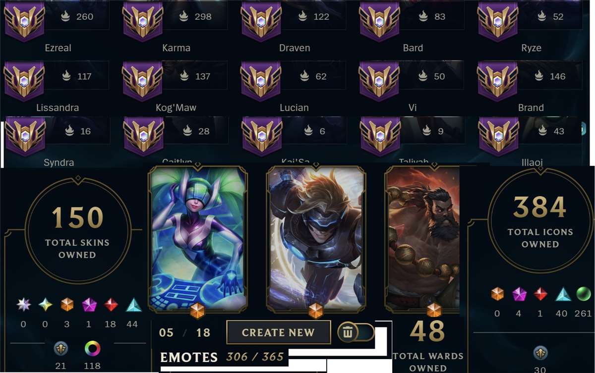 продажа аккаунта к игре League of Legends