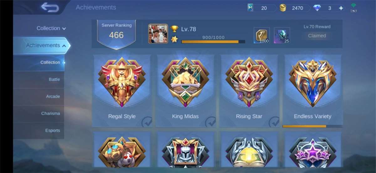 продажа аккаунта к игре Mobile Legends