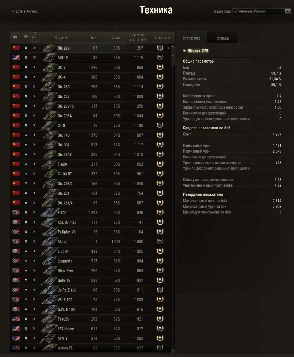 продажа аккаунта к игре Мир Танков, WoT(Lesta, WG)