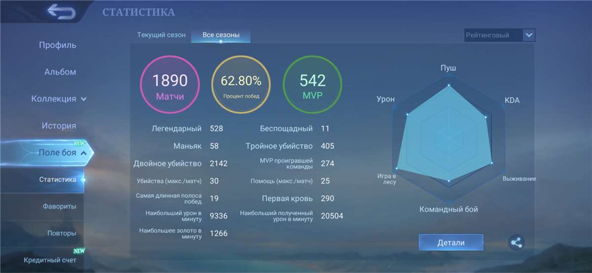 продажа аккаунта к игре Mobile Legends