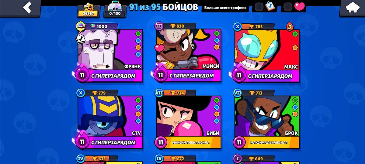 продажа аккаунта к игре Brawl Stars