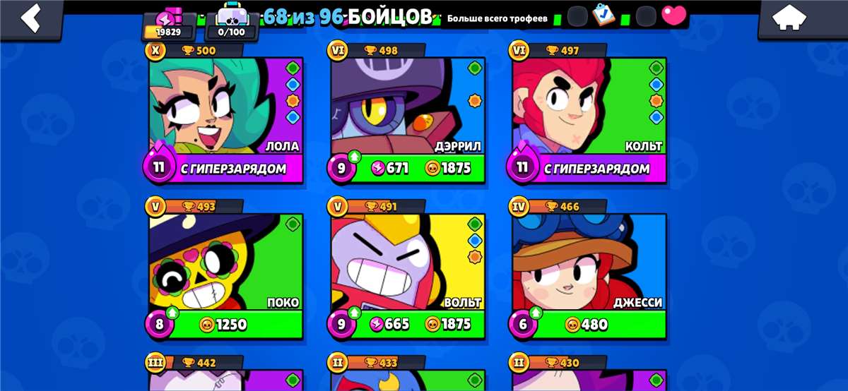 продажа аккаунта к игре Brawl Stars