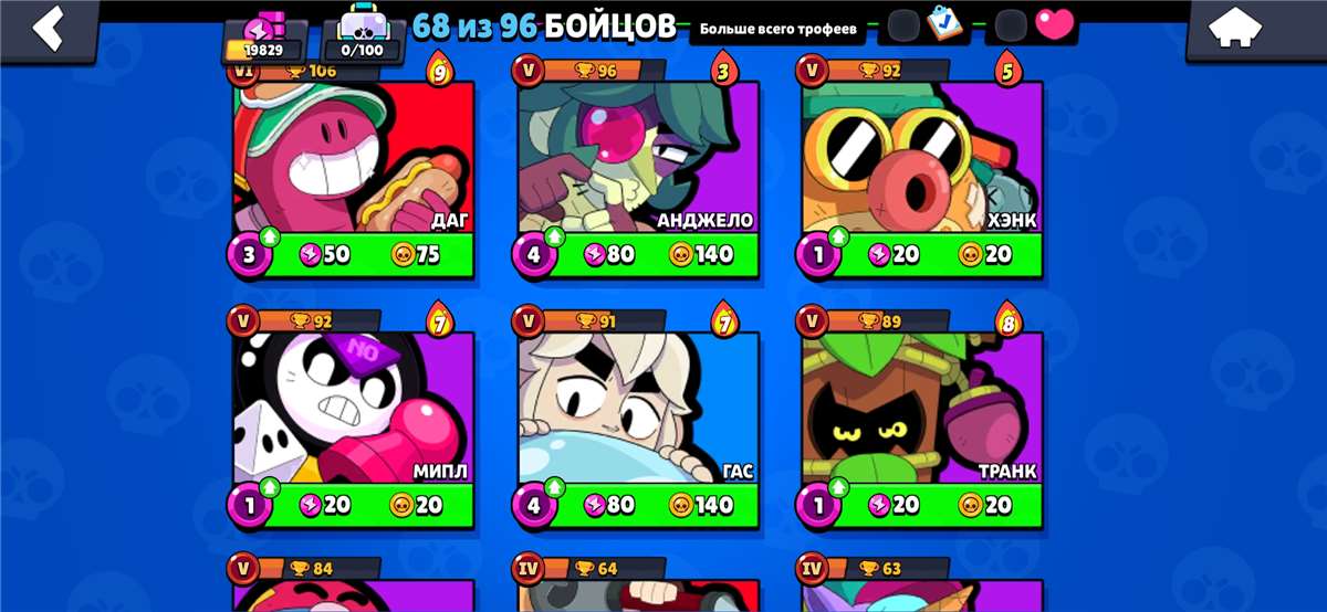 продажа аккаунта к игре Brawl Stars