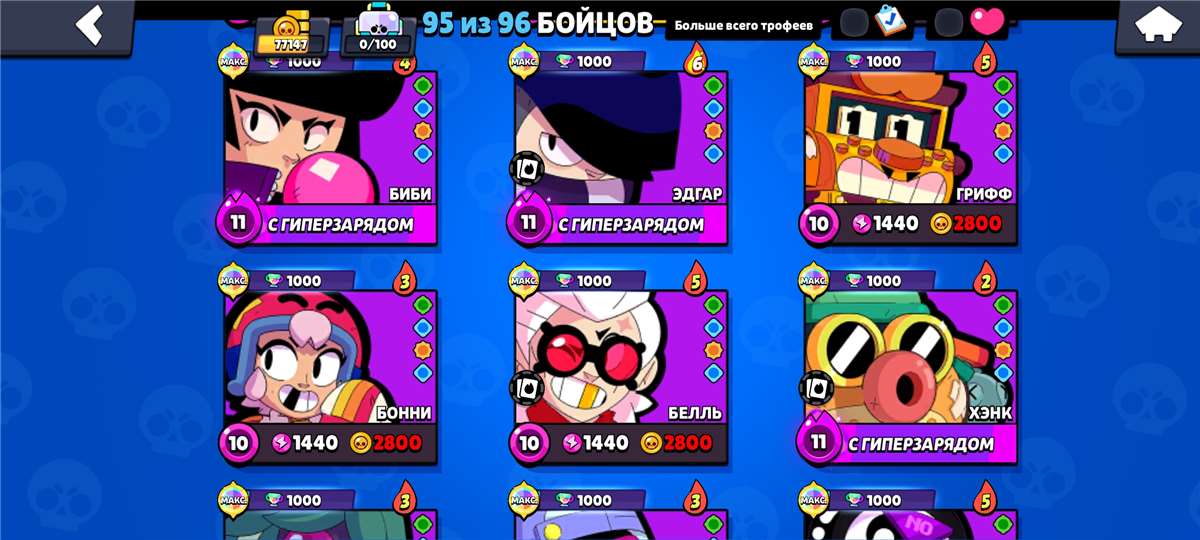 продажа аккаунта к игре Brawl Stars
