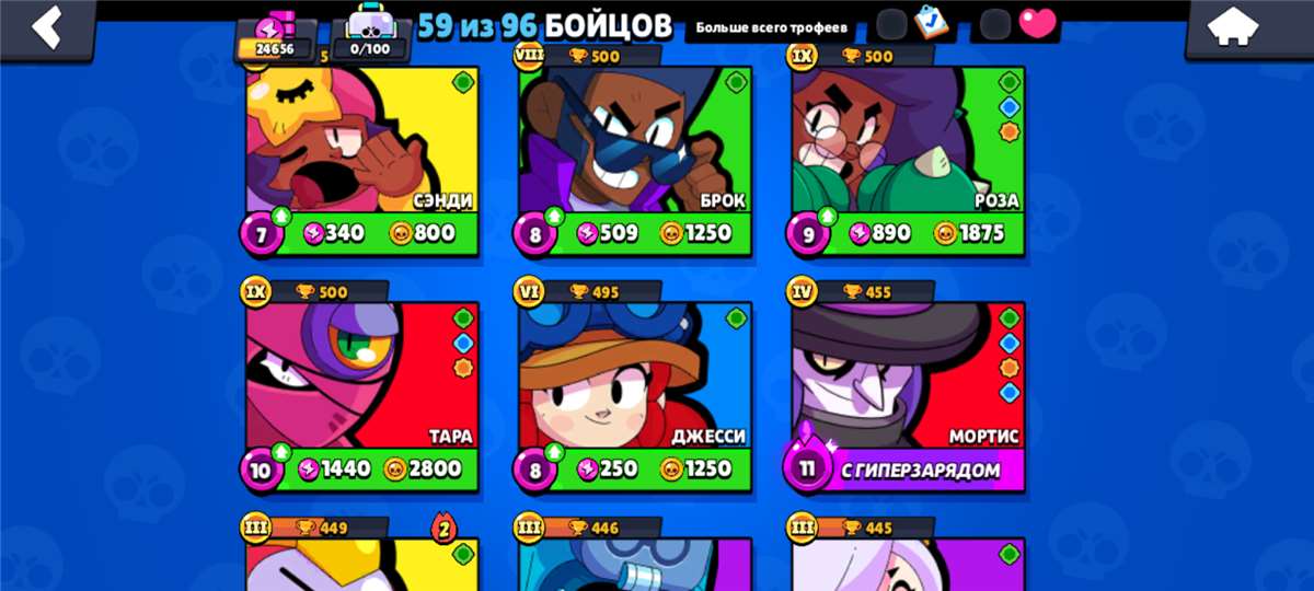 продажа аккаунта к игре Brawl Stars