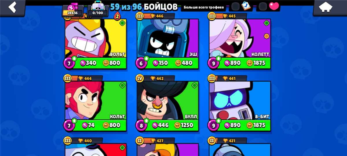 продажа аккаунта к игре Brawl Stars