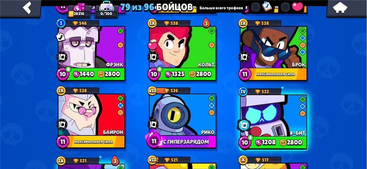 продажа аккаунта к игре Brawl Stars