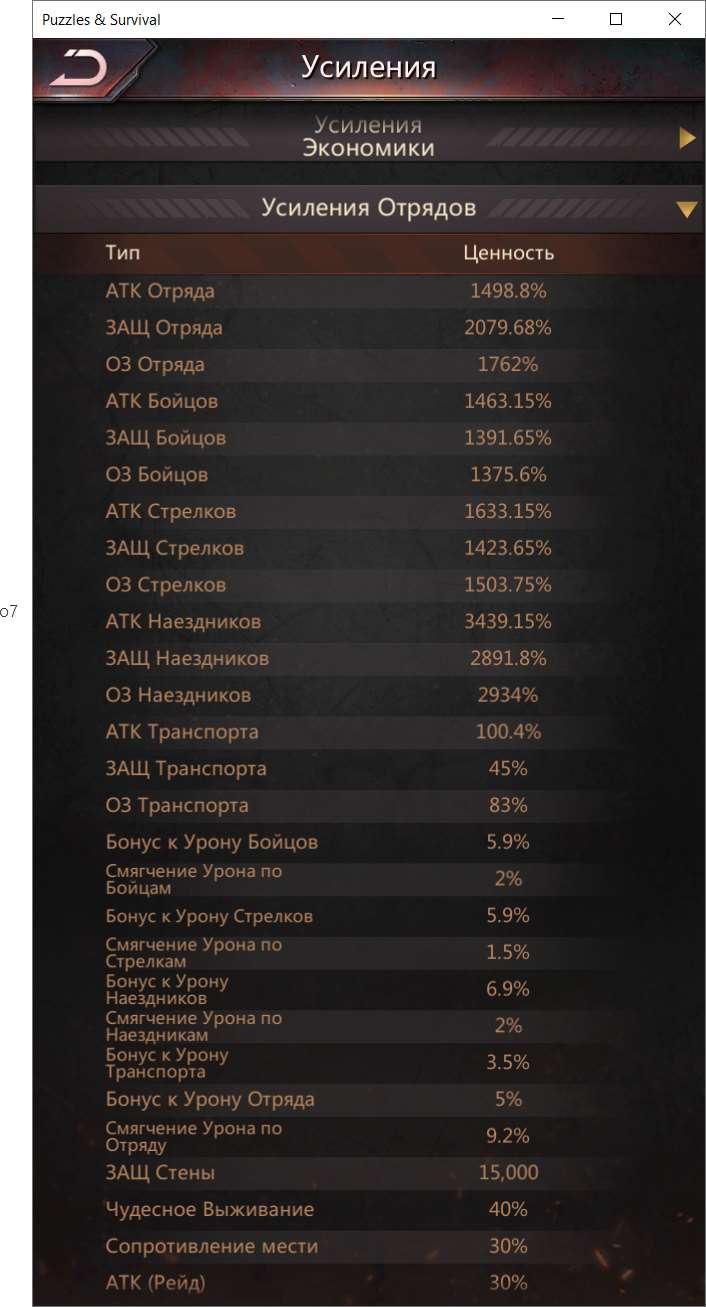 продажа аккаунта к игре Puzzles & Survival