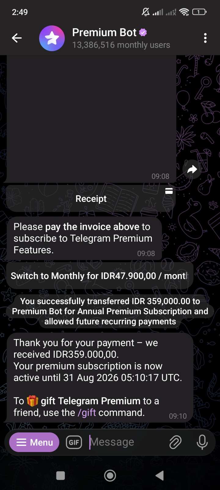 продажа аккаунта к игре Telegram