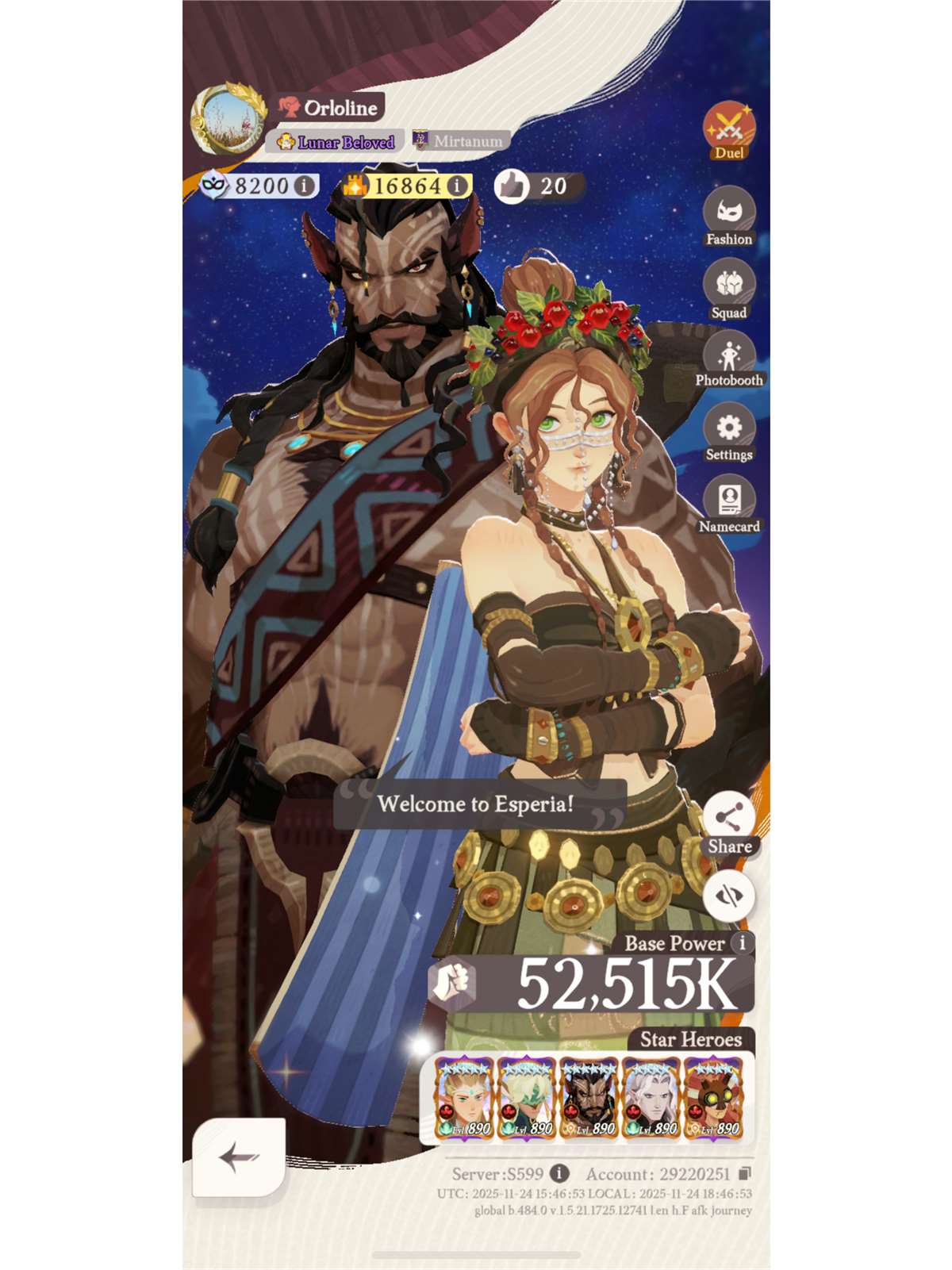 продажа аккаунта к игре AFK Journey