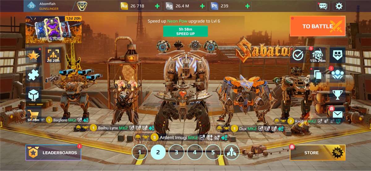 продажа аккаунта к игре War Robots