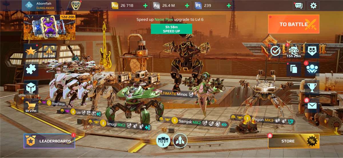 продажа аккаунта к игре War Robots