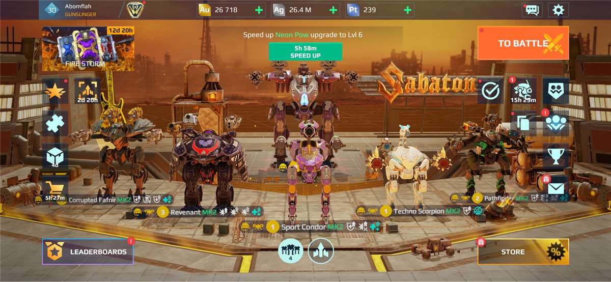 продажа аккаунта к игре War Robots