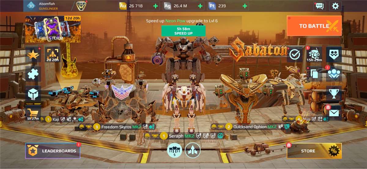 продажа аккаунта к игре War Robots