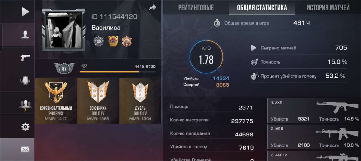 продажа аккаунта к игре Standoff 2