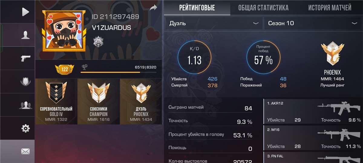 продажа аккаунта к игре Standoff 2