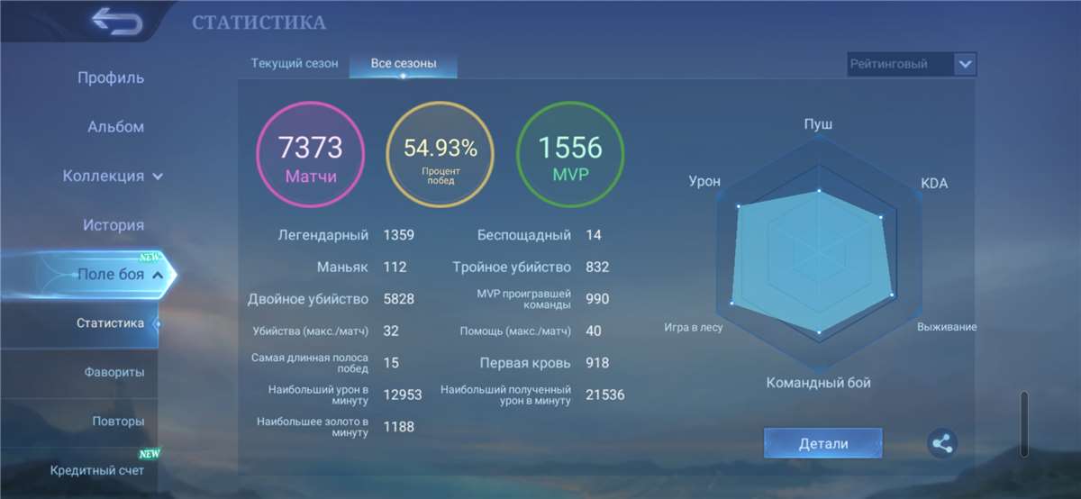 продажа аккаунта к игре Mobile Legends