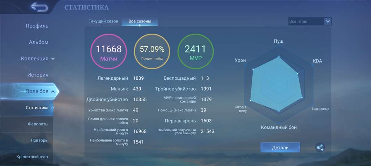 продажа аккаунта к игре Mobile Legends