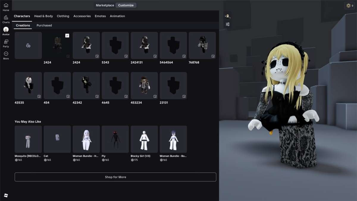 продажа аккаунта к игре Roblox