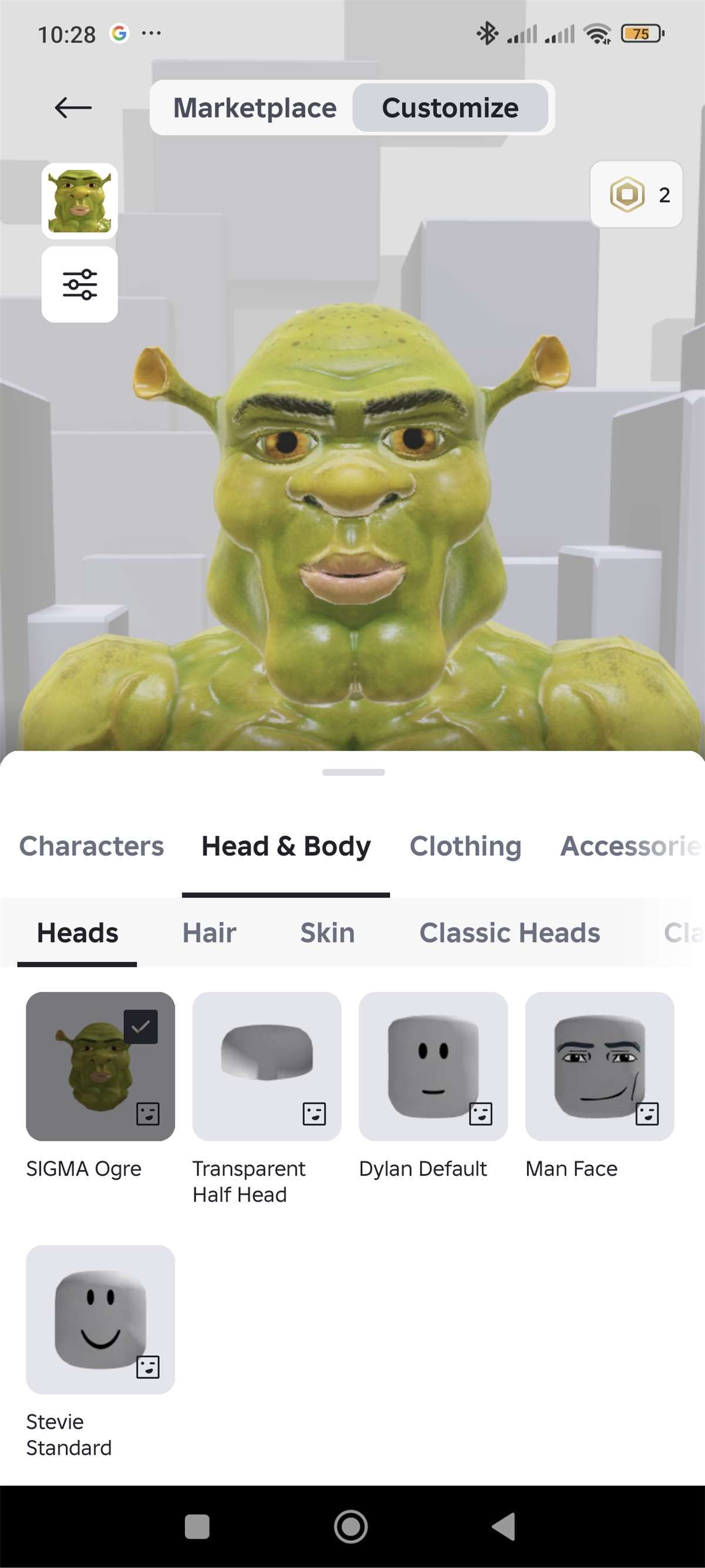 продажа аккаунта к игре Roblox