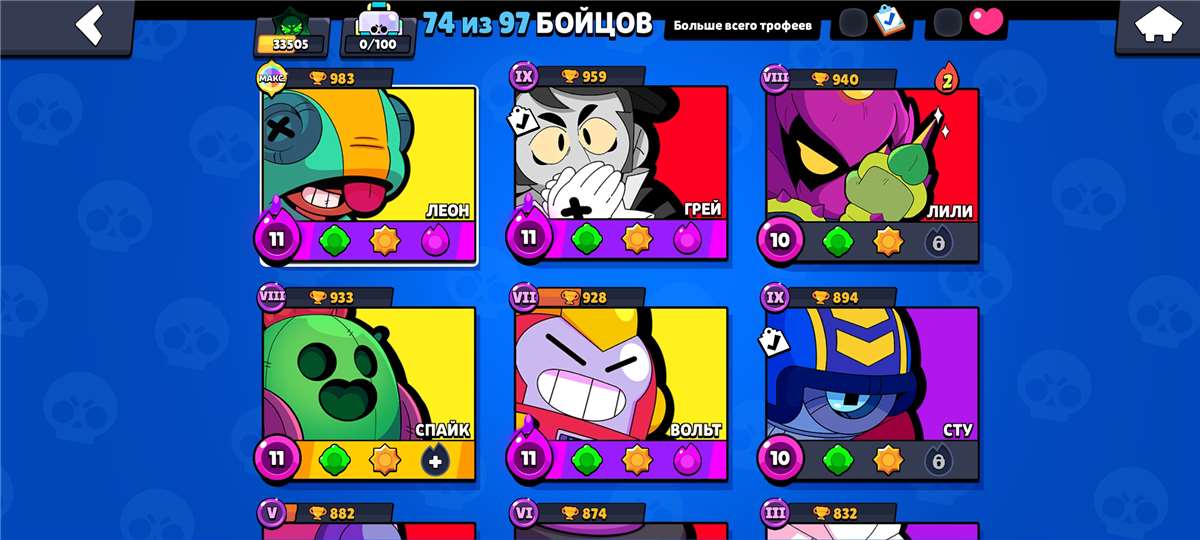 продажа аккаунта к игре Brawl Stars