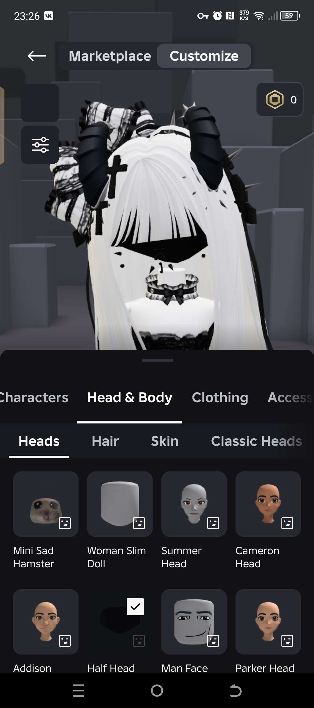 продажа аккаунта к игре Roblox